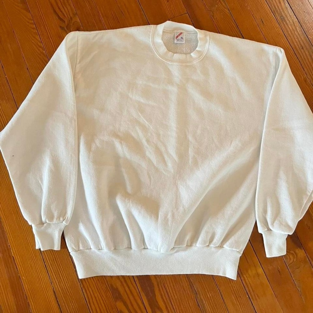 1990s 100% cotton Pullover Blank Sweater size L